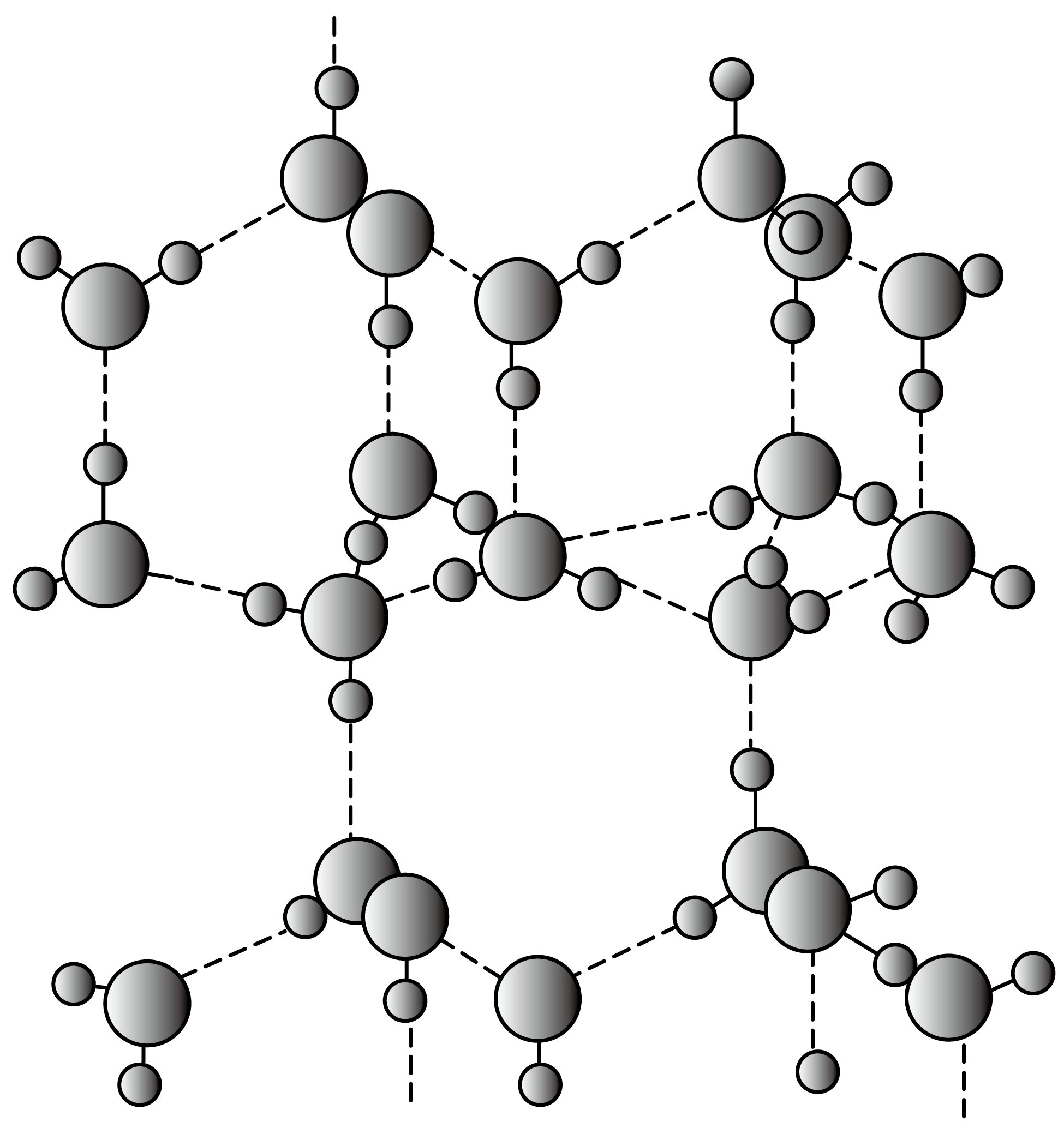 下图是冰晶体的结构模型,大球代表